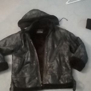 Legacy genuine leather fur coat